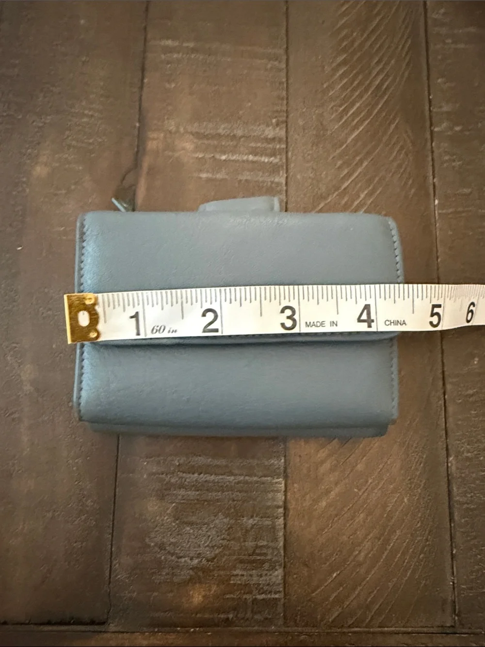 Buxton Options Pale Blue Leather Snap Wallet